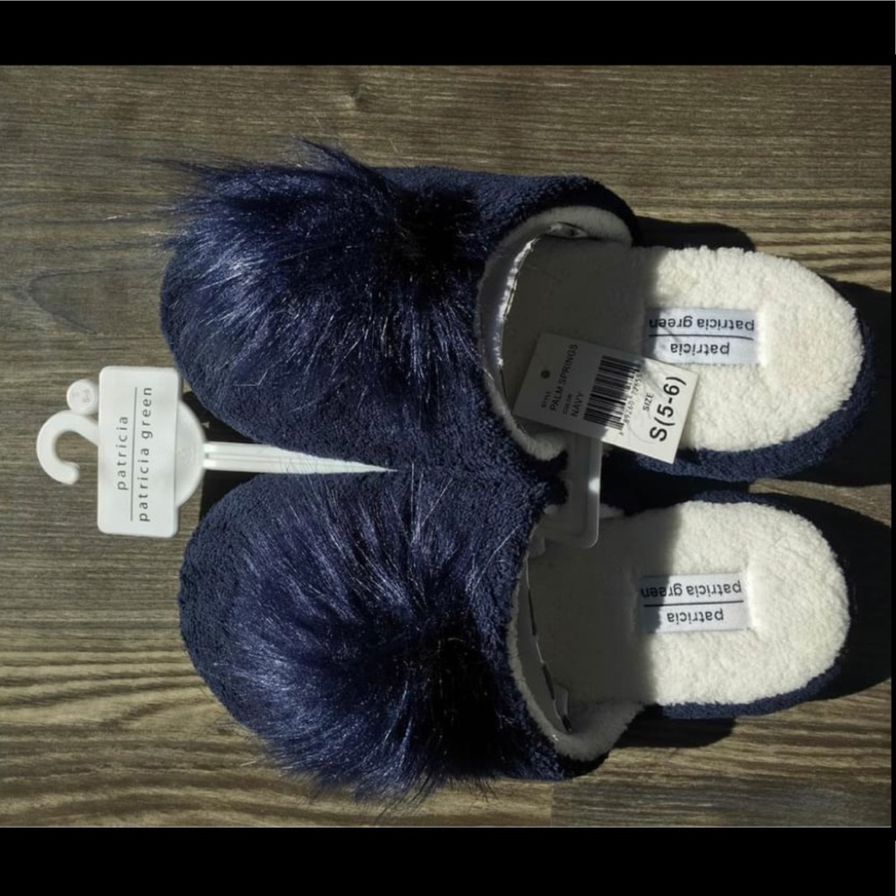 Patricia Green | Cozy navy slippers | S(5-6)
